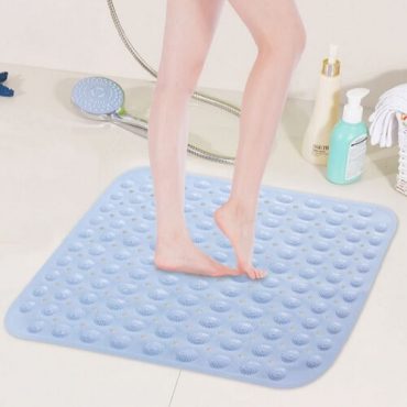 Duschmatte rutschfest Waschbar 40 x 100 cm Weich Komfort Sicherheits Badewannenmatte Antirutschmatte Dusche für Badewanne und Nassbereiche Antibakterielle Badematte mit Ablauflöchern